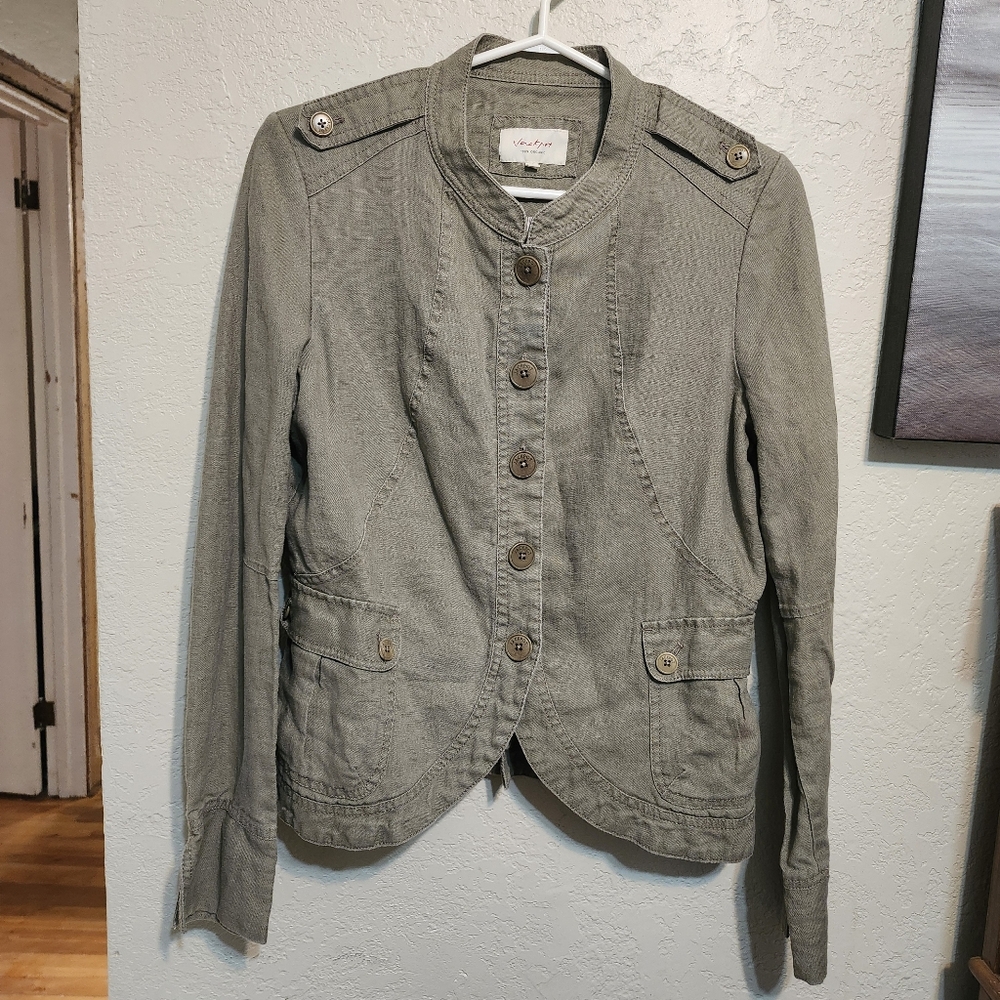 Jackpot 100% Organic Light Weight Khaki Utility Jacket